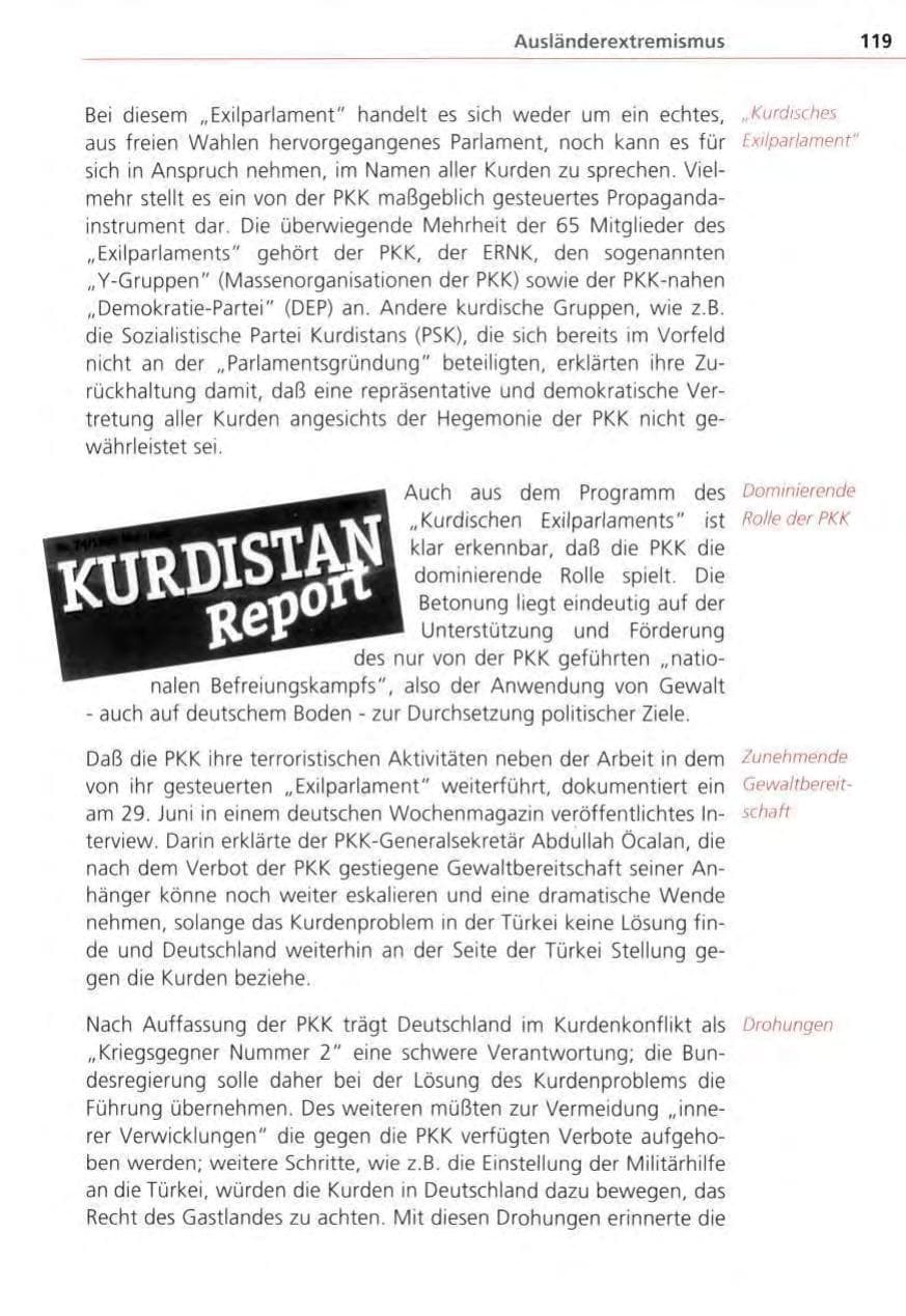 Seite 119 des Verfassungsschutzbericht 1995 Bayern