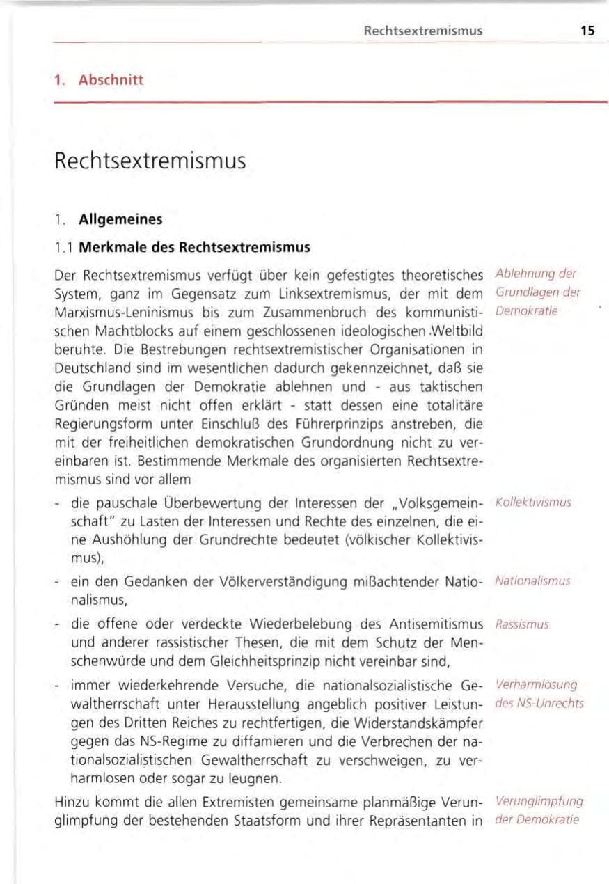 Seite 15 des Verfassungsschutzbericht 1995 Bayern