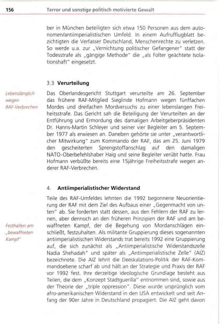 Seite 156 des Verfassungsschutzbericht 1995 Bayern