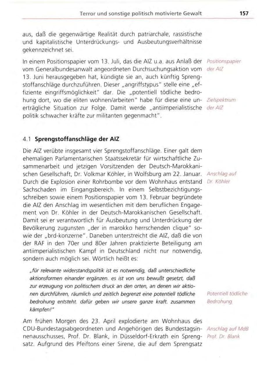 Seite 157 des Verfassungsschutzbericht 1995 Bayern