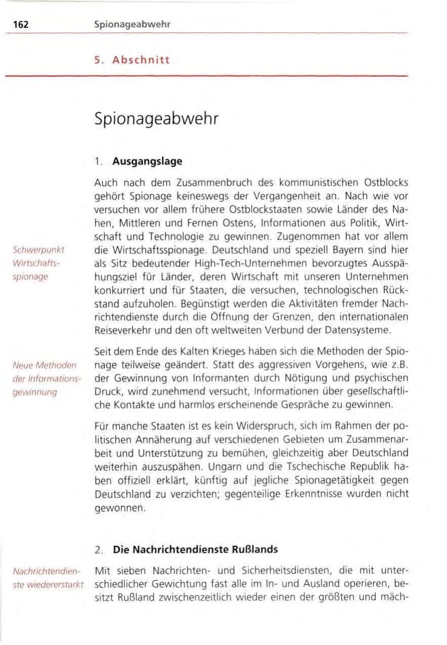 Seite 162 des Verfassungsschutzbericht 1995 Bayern