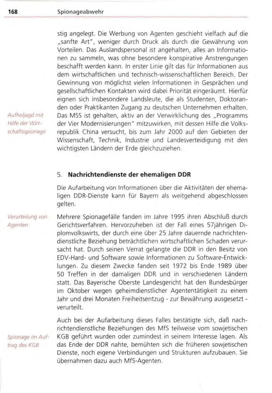 Seite 168 des Verfassungsschutzbericht 1995 Bayern
