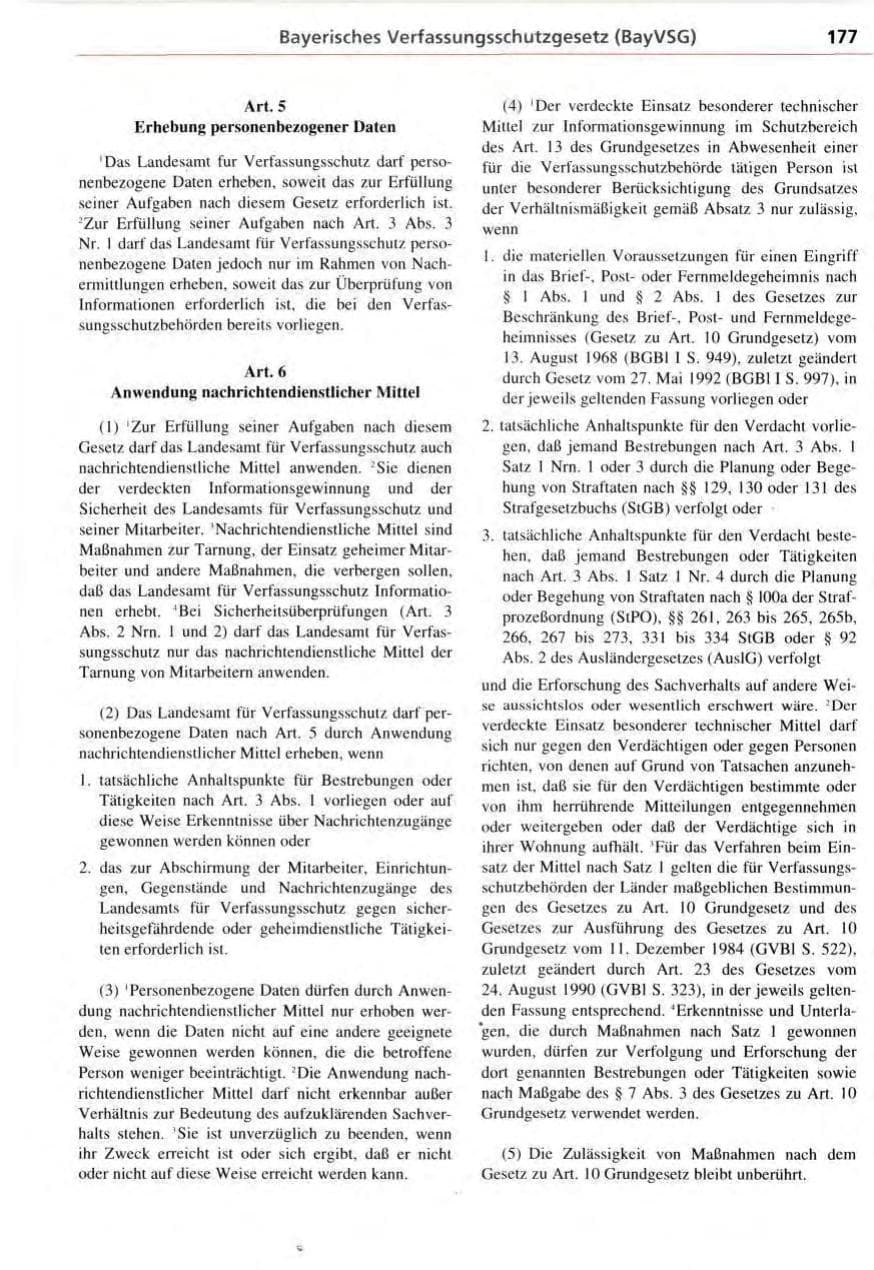 Seite 177 des Verfassungsschutzbericht 1995 Bayern