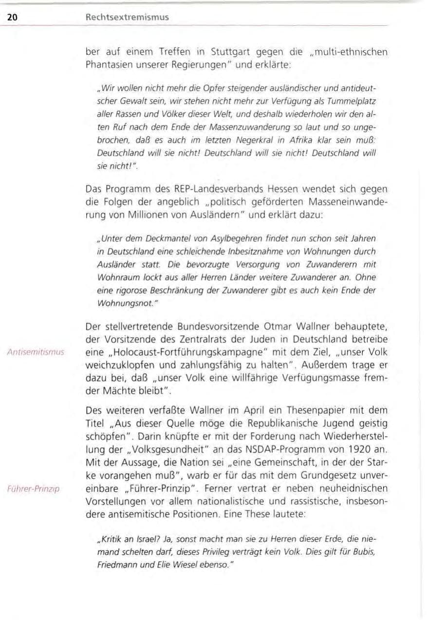 Seite 20 des Verfassungsschutzbericht 1995 Bayern