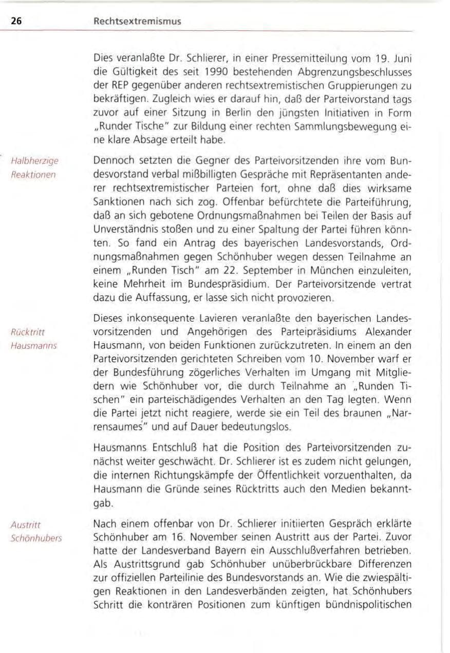 Seite 26 des Verfassungsschutzbericht 1995 Bayern