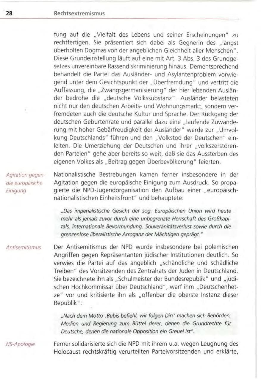 Seite 28 des Verfassungsschutzbericht 1995 Bayern