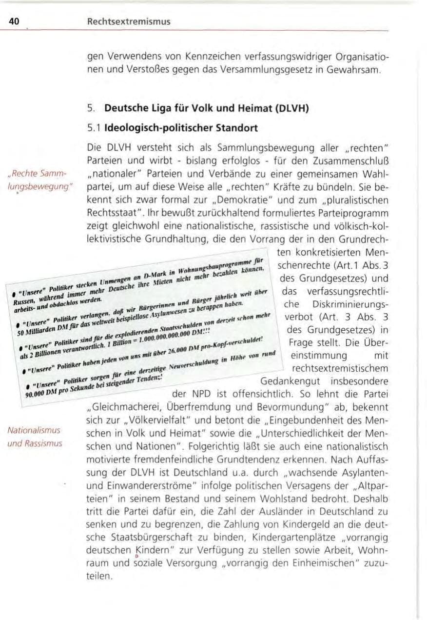 Seite 40 des Verfassungsschutzbericht 1995 Bayern