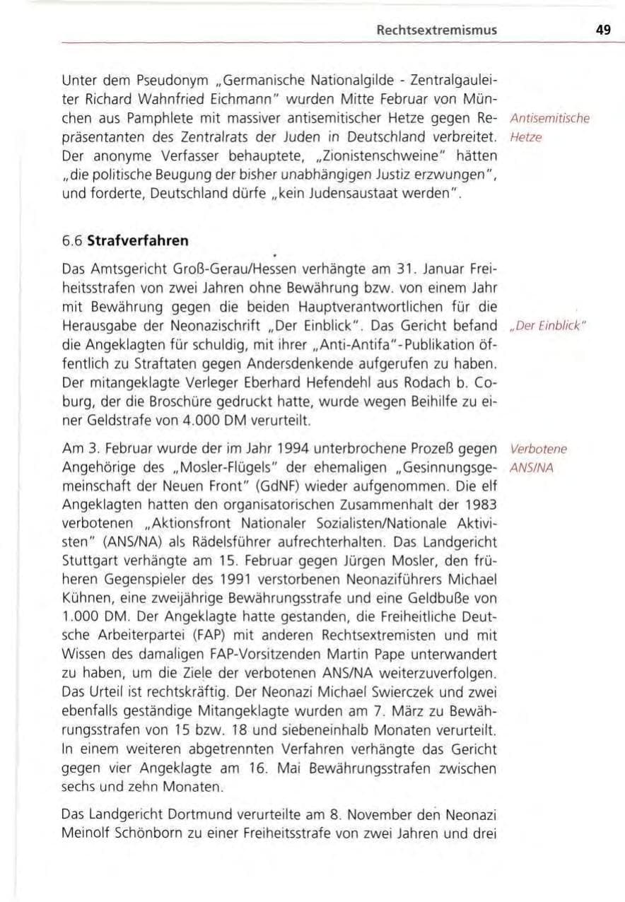 Seite 49 des Verfassungsschutzbericht 1995 Bayern