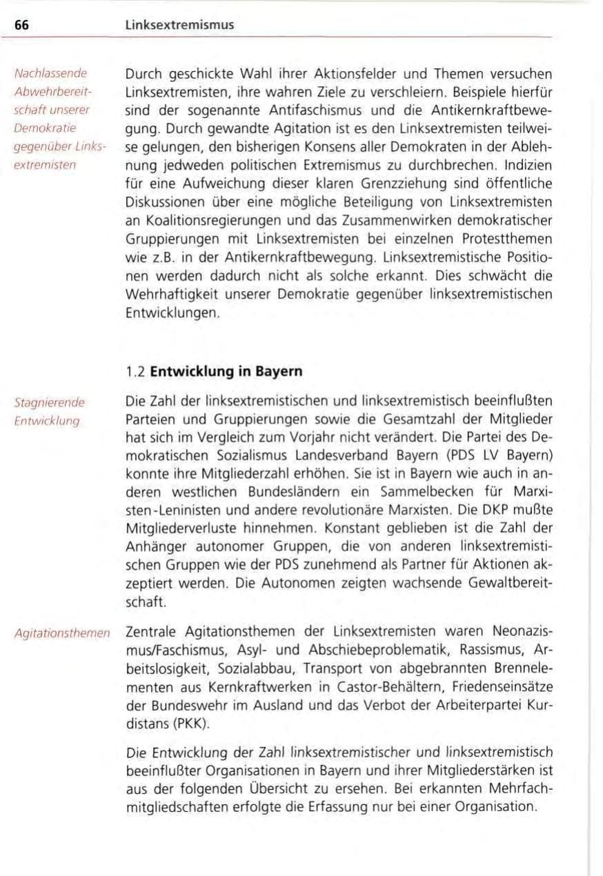 Seite 66 des Verfassungsschutzbericht 1995 Bayern