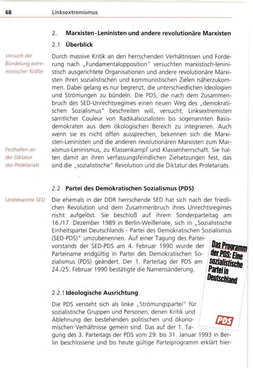 Seite 68 des Verfassungsschutzbericht 1995 Bayern