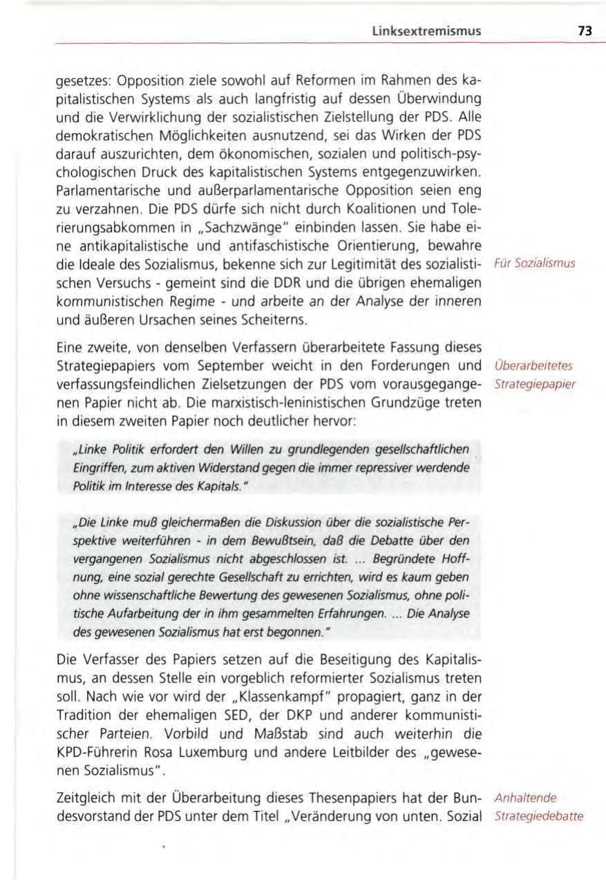 Seite 73 des Verfassungsschutzbericht 1995 Bayern