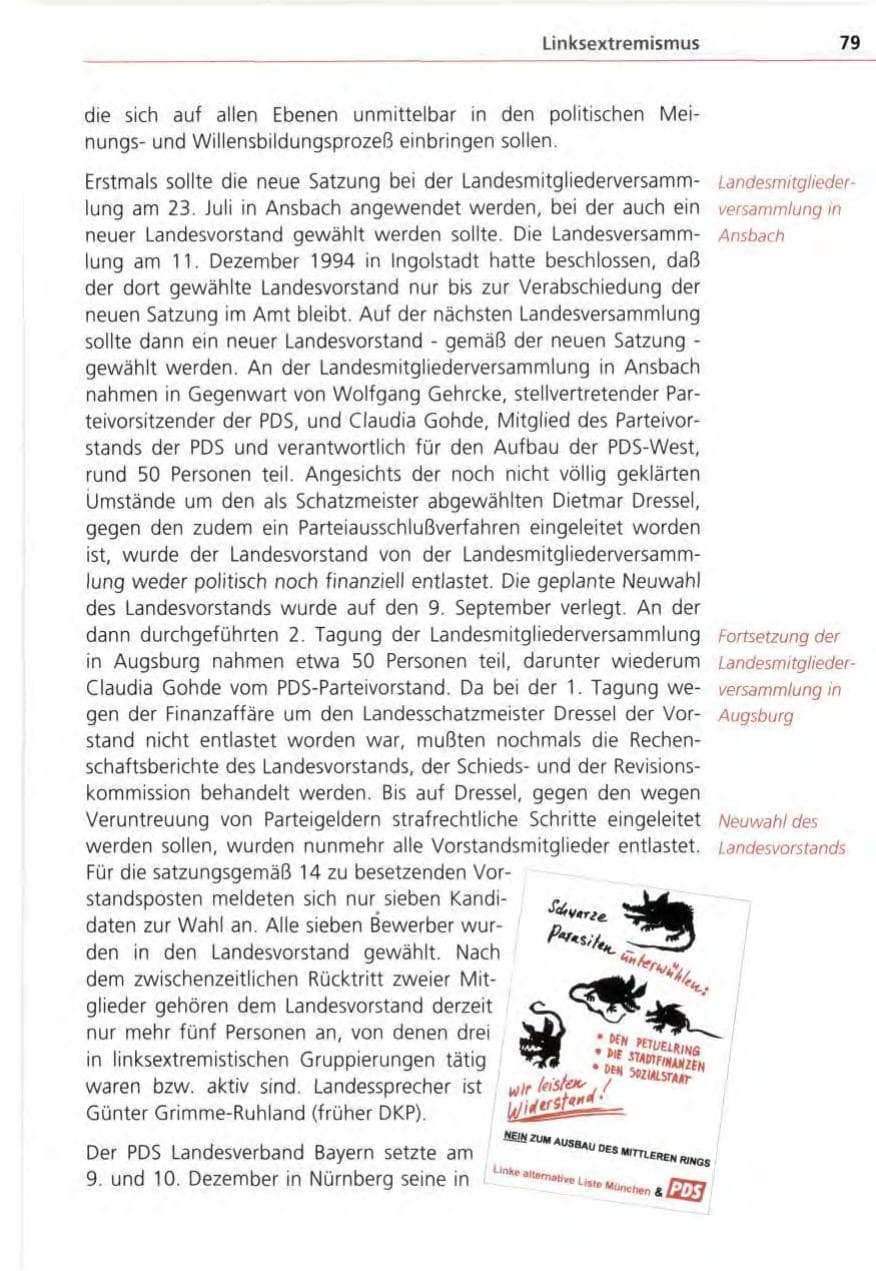 Seite 79 des Verfassungsschutzbericht 1995 Bayern