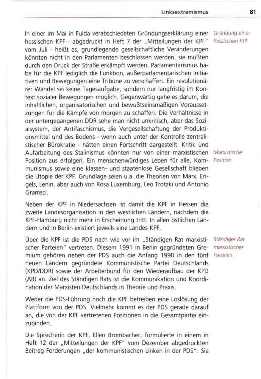 Seite 81 des Verfassungsschutzbericht 1995 Bayern