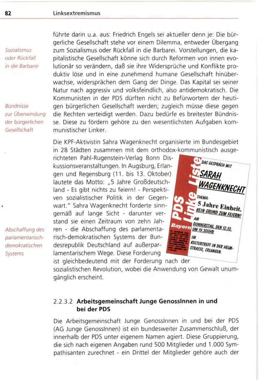 Seite 82 des Verfassungsschutzbericht 1995 Bayern