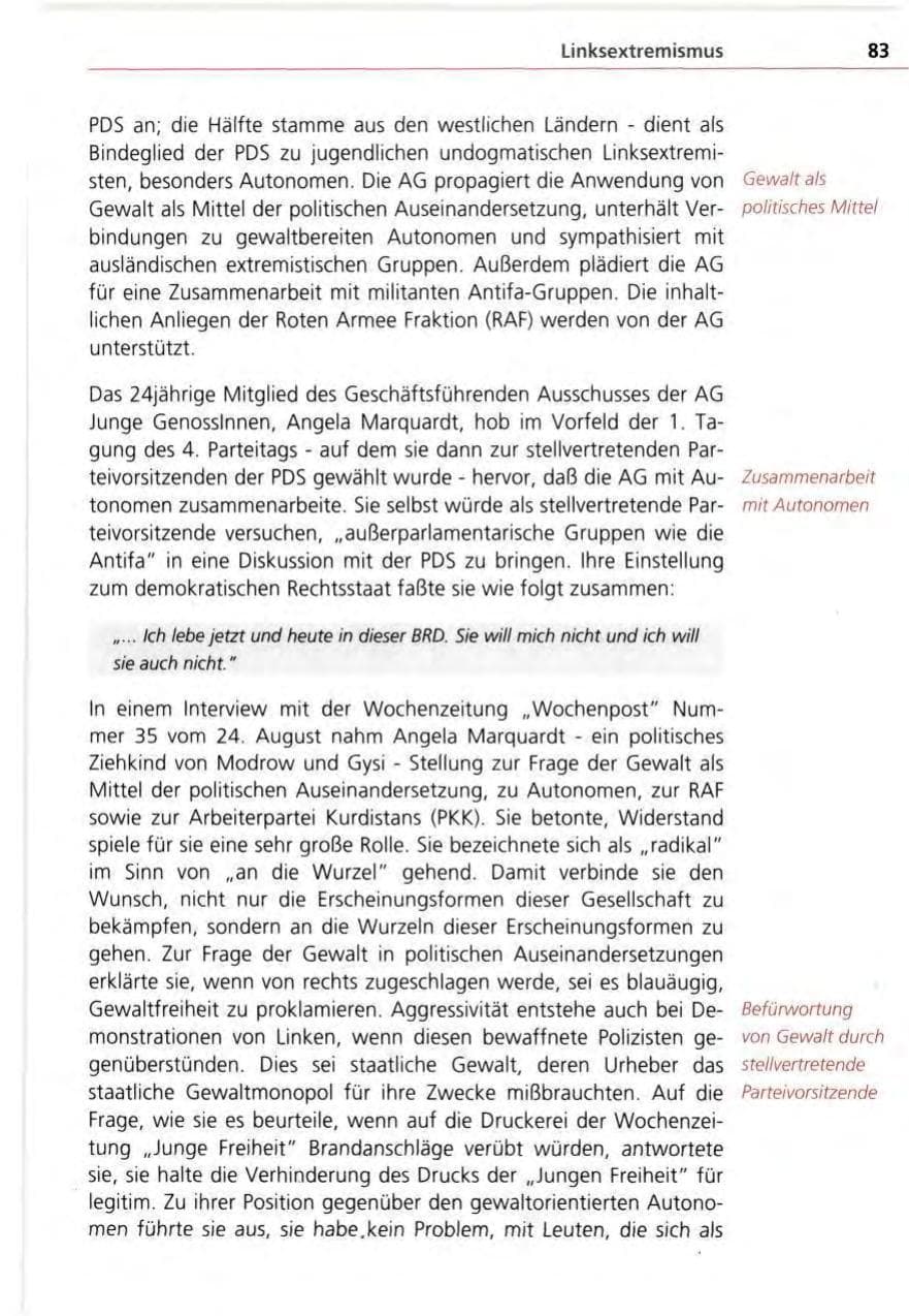 Seite 83 des Verfassungsschutzbericht 1995 Bayern