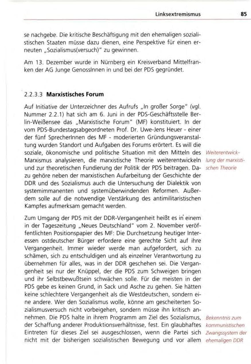 Seite 85 des Verfassungsschutzbericht 1995 Bayern