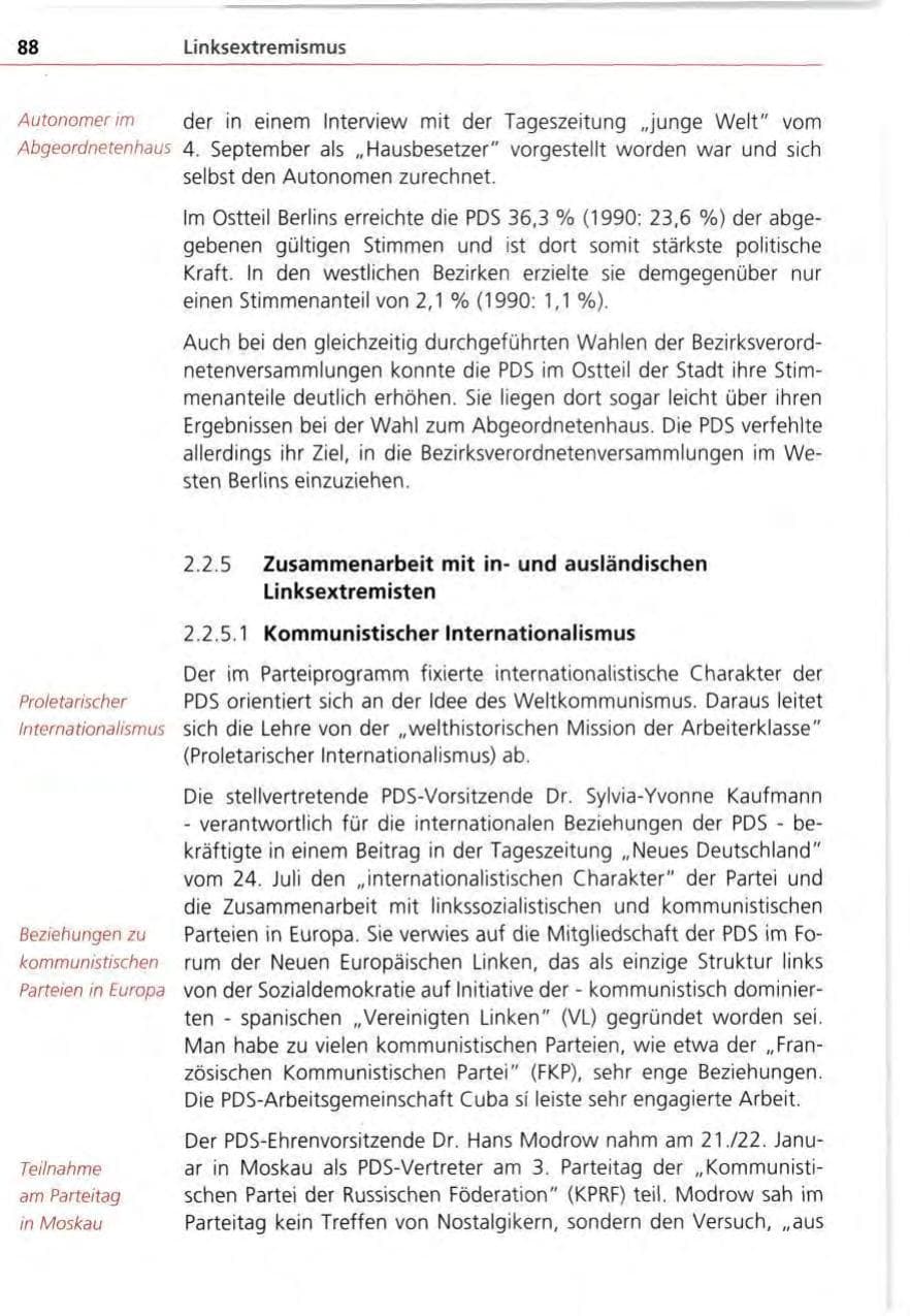 Seite 88 des Verfassungsschutzbericht 1995 Bayern