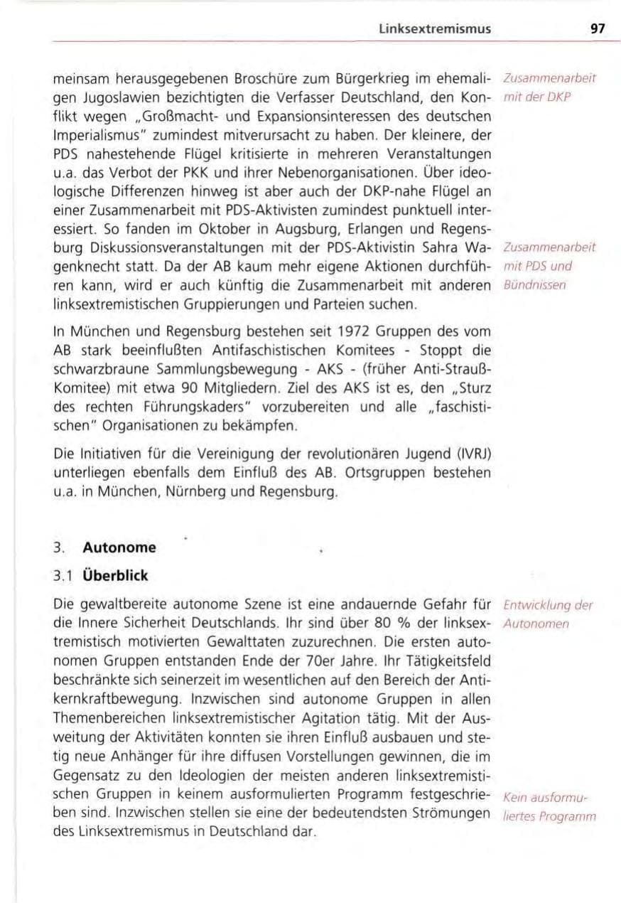 Seite 97 des Verfassungsschutzbericht 1995 Bayern