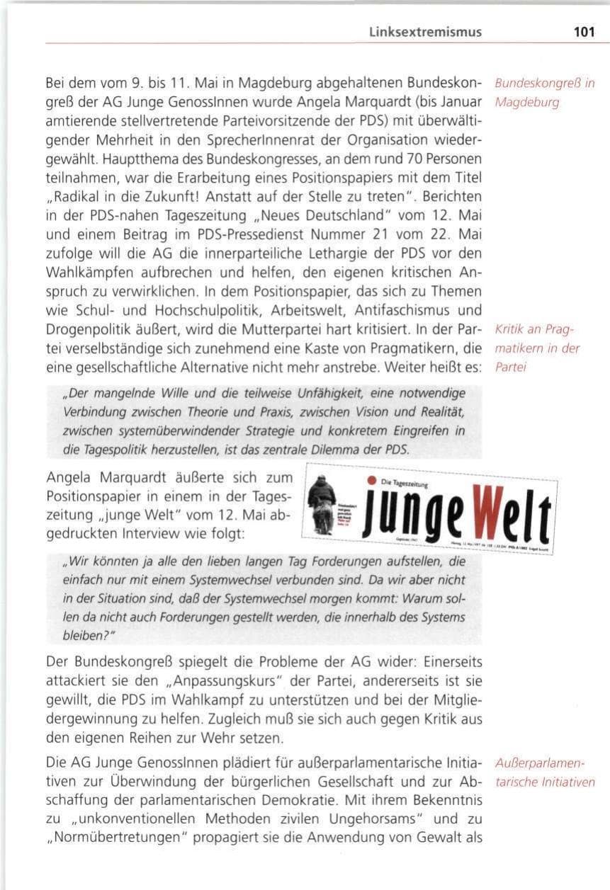 Seite 101 des Verfassungsschutzbericht 1997 Bayern
