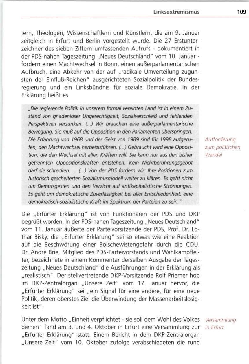 Seite 109 des Verfassungsschutzbericht 1997 Bayern