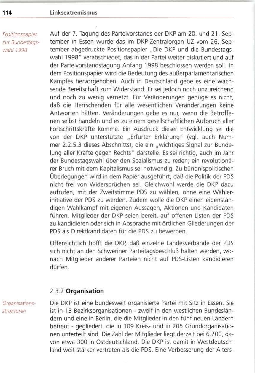 Seite 114 des Verfassungsschutzbericht 1997 Bayern