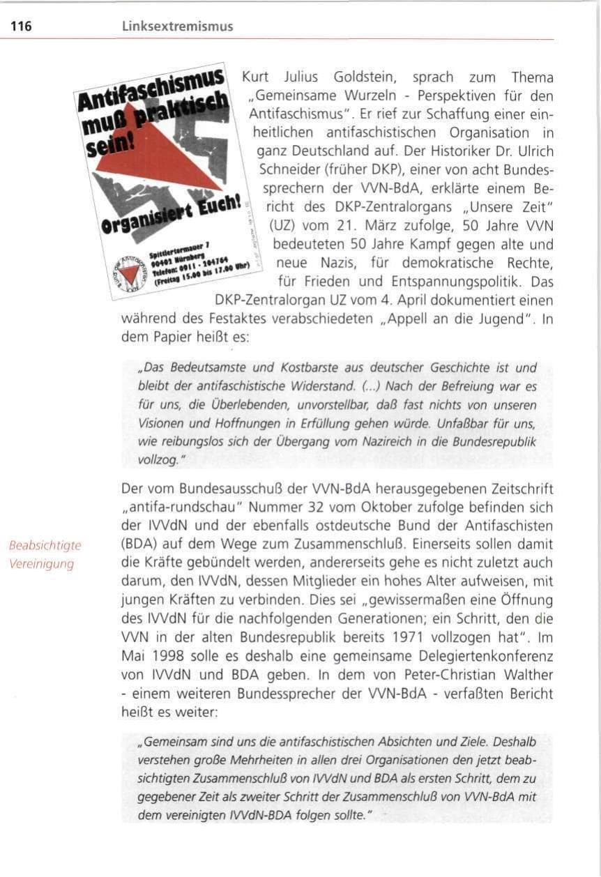 Seite 116 des Verfassungsschutzbericht 1997 Bayern