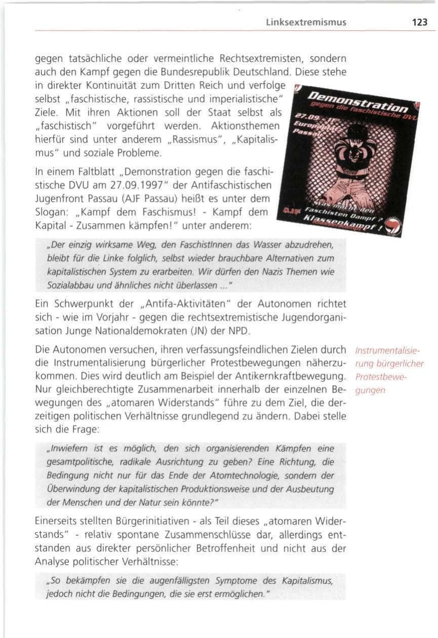 Seite 123 des Verfassungsschutzbericht 1997 Bayern