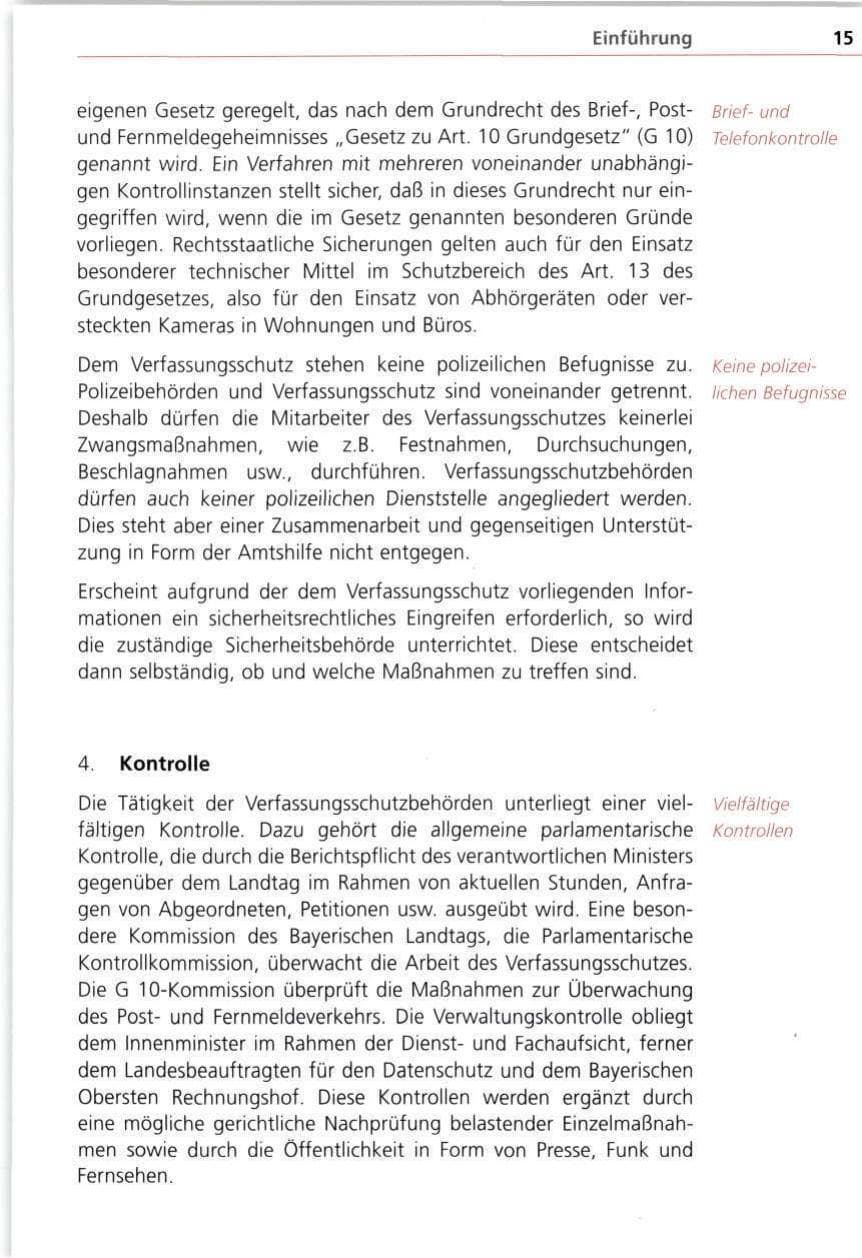 Seite 15 des Verfassungsschutzbericht 1997 Bayern