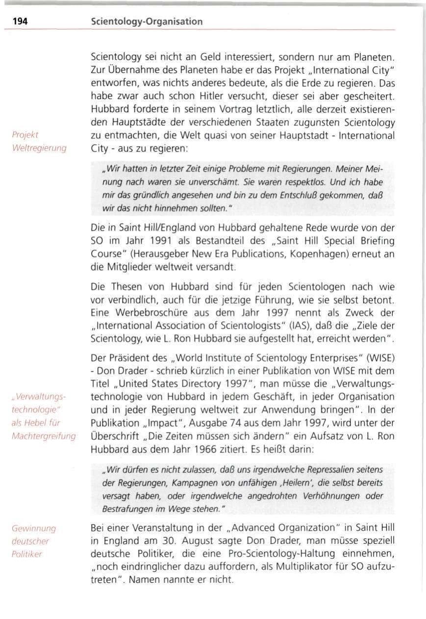Seite 194 des Verfassungsschutzbericht 1997 Bayern