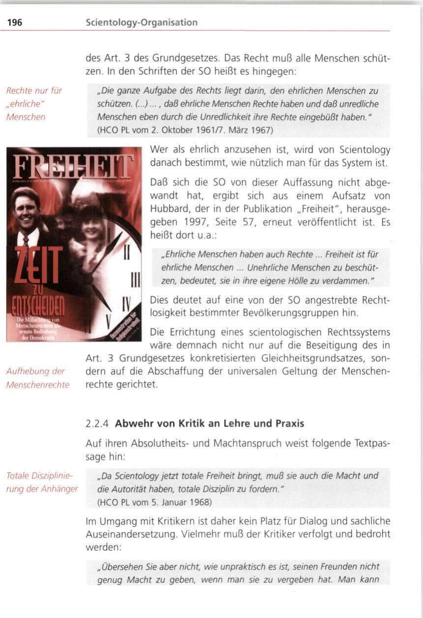 Seite 196 des Verfassungsschutzbericht 1997 Bayern