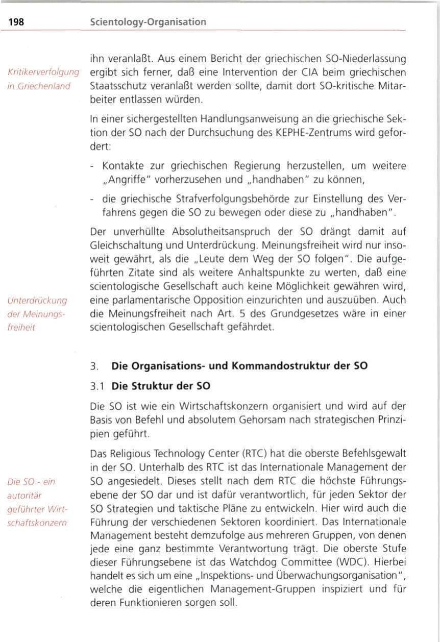 Seite 198 des Verfassungsschutzbericht 1997 Bayern