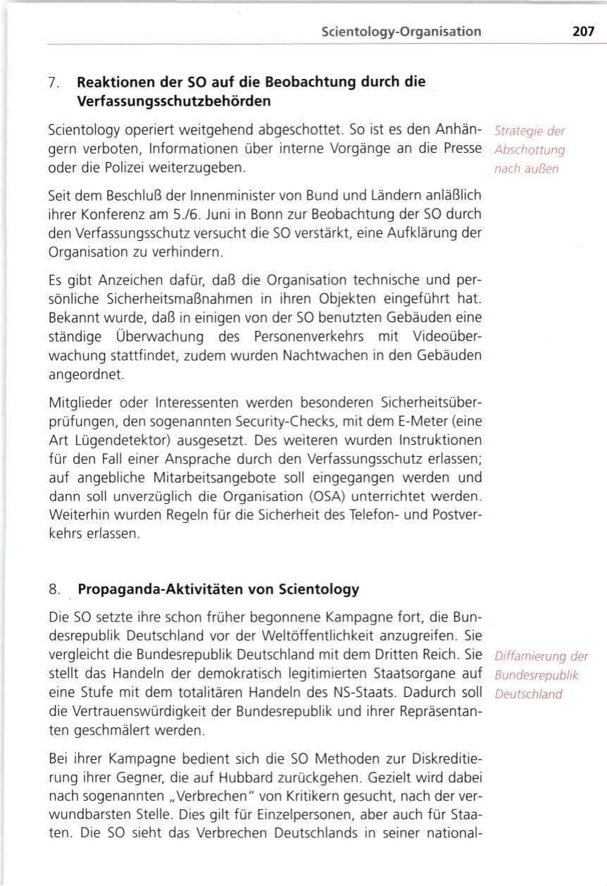 Seite 207 des Verfassungsschutzbericht 1997 Bayern