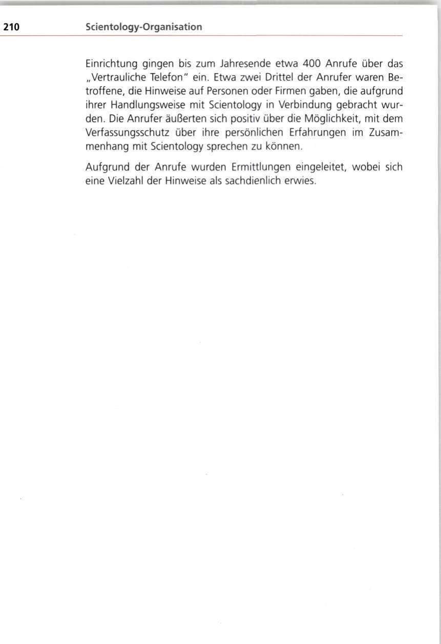 Seite 210 des Verfassungsschutzbericht 1997 Bayern