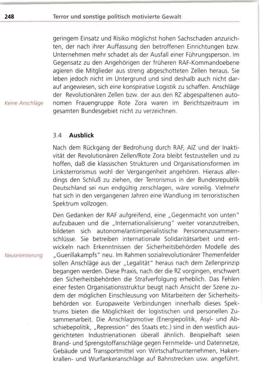 Seite 248 des Verfassungsschutzbericht 1997 Bayern