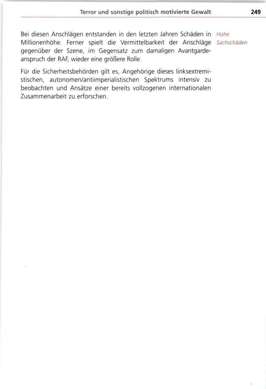 Seite 249 des Verfassungsschutzbericht 1997 Bayern
