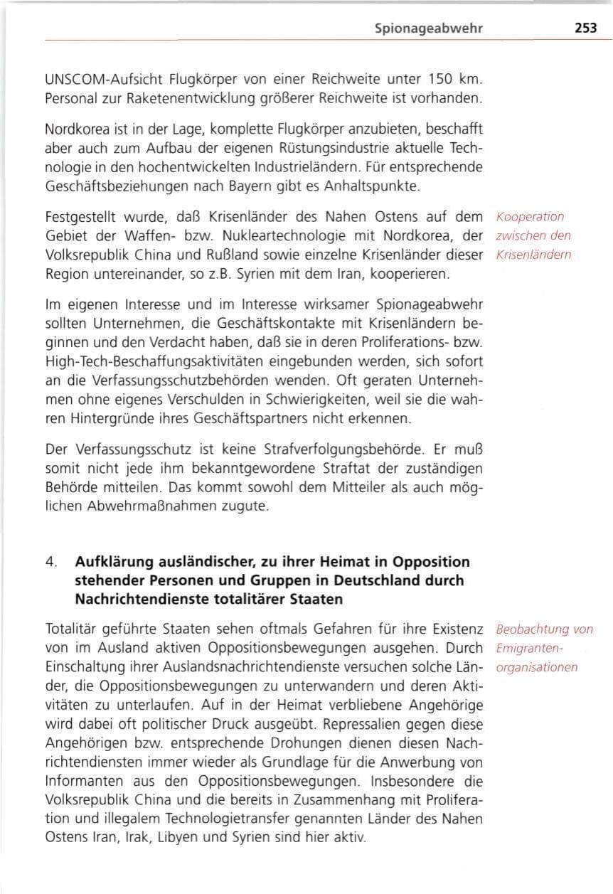 Seite 253 des Verfassungsschutzbericht 1997 Bayern