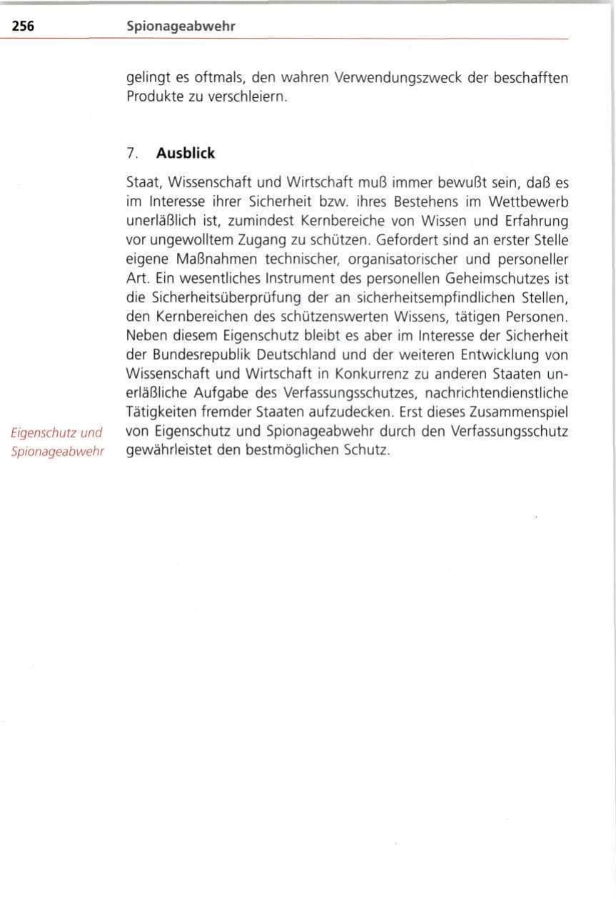 Seite 256 des Verfassungsschutzbericht 1997 Bayern