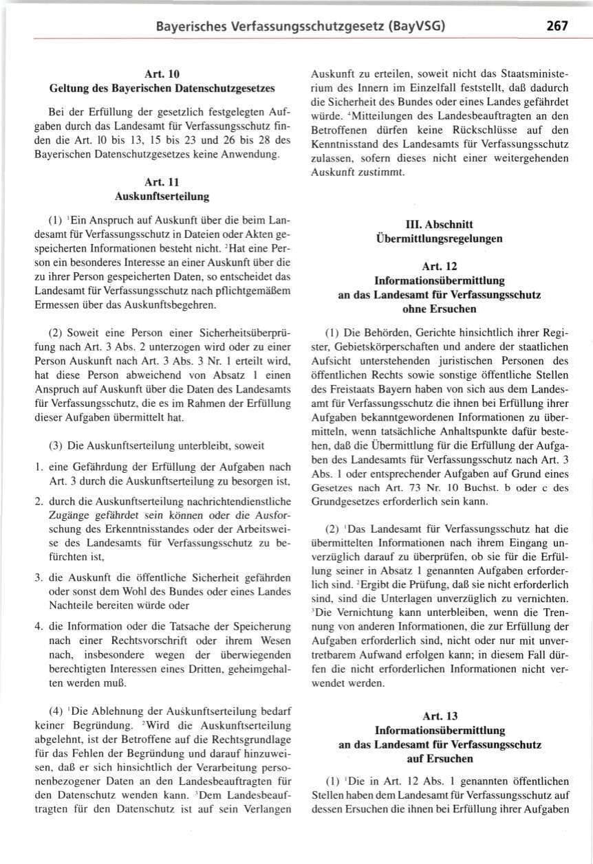 Seite 267 des Verfassungsschutzbericht 1997 Bayern
