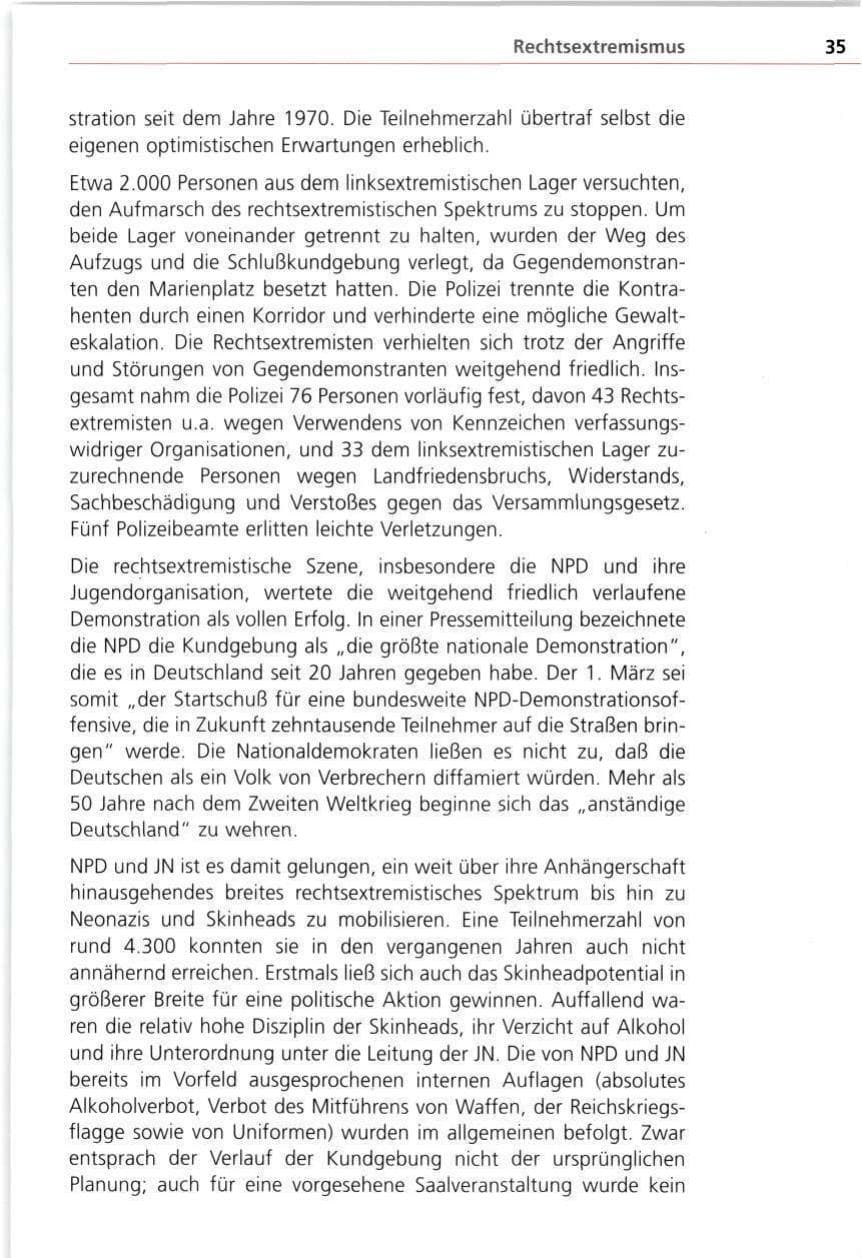 Seite 35 des Verfassungsschutzbericht 1997 Bayern