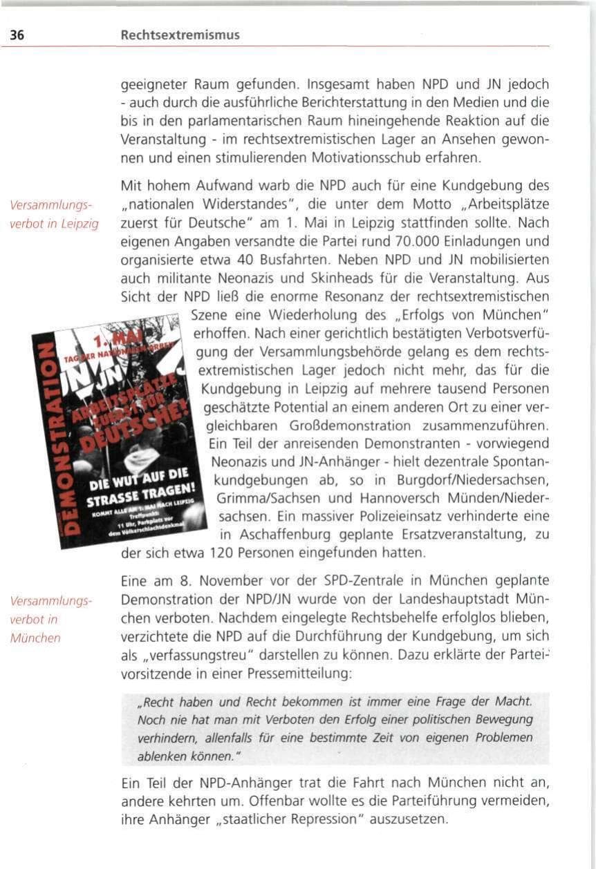 Seite 36 des Verfassungsschutzbericht 1997 Bayern