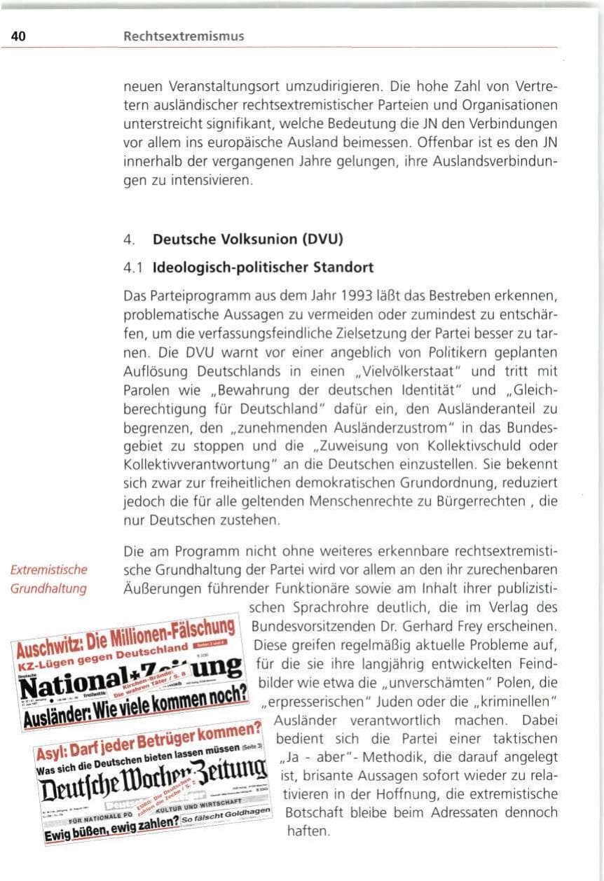 Seite 40 des Verfassungsschutzbericht 1997 Bayern