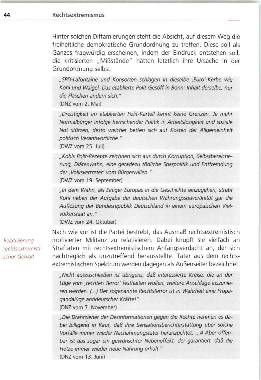 Seite 44 des Verfassungsschutzbericht 1997 Bayern