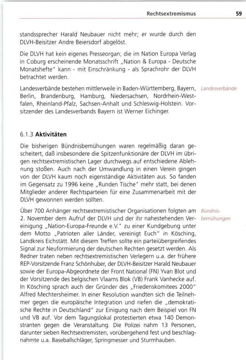 Seite 59 des Verfassungsschutzbericht 1997 Bayern