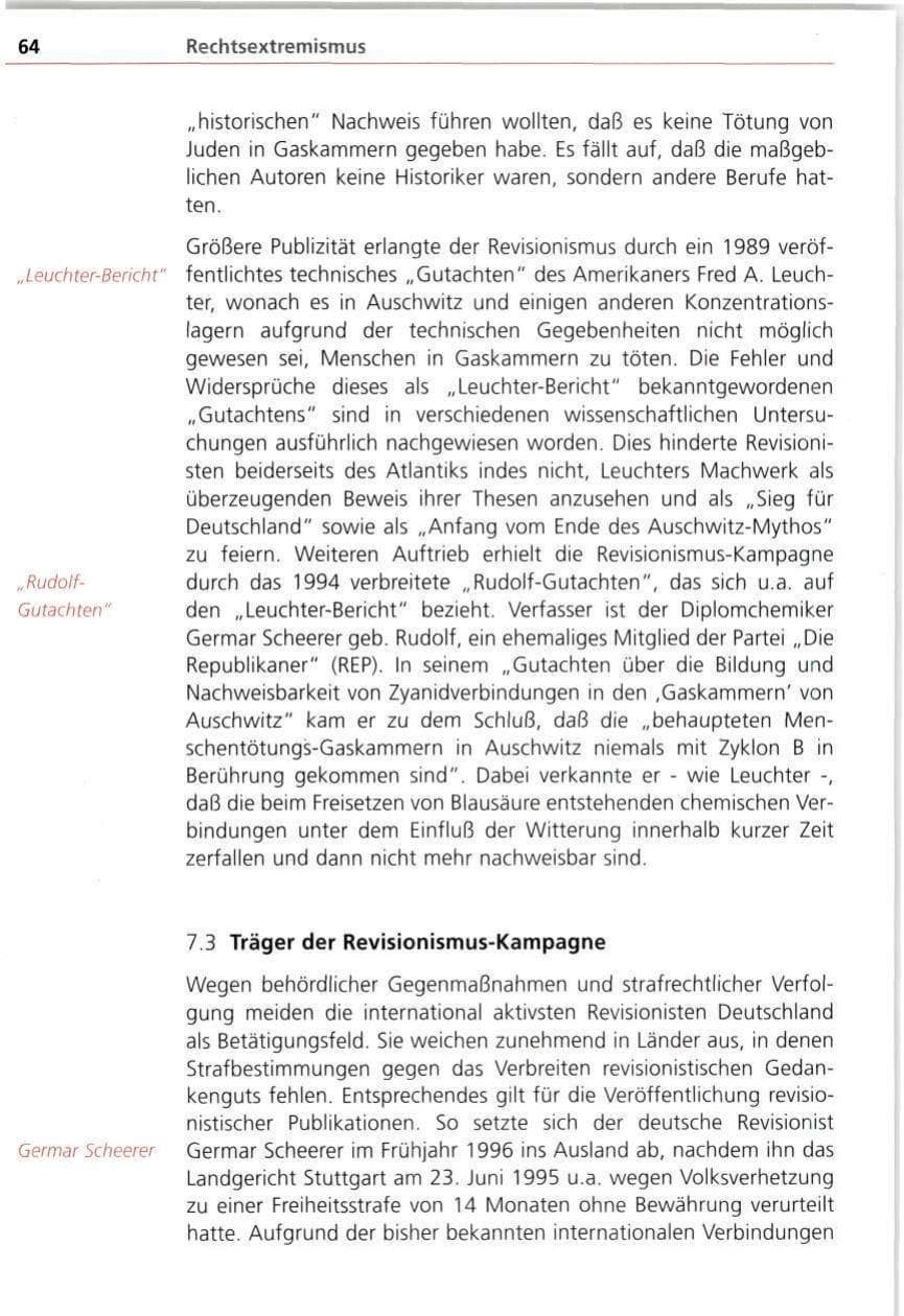 Seite 64 des Verfassungsschutzbericht 1997 Bayern