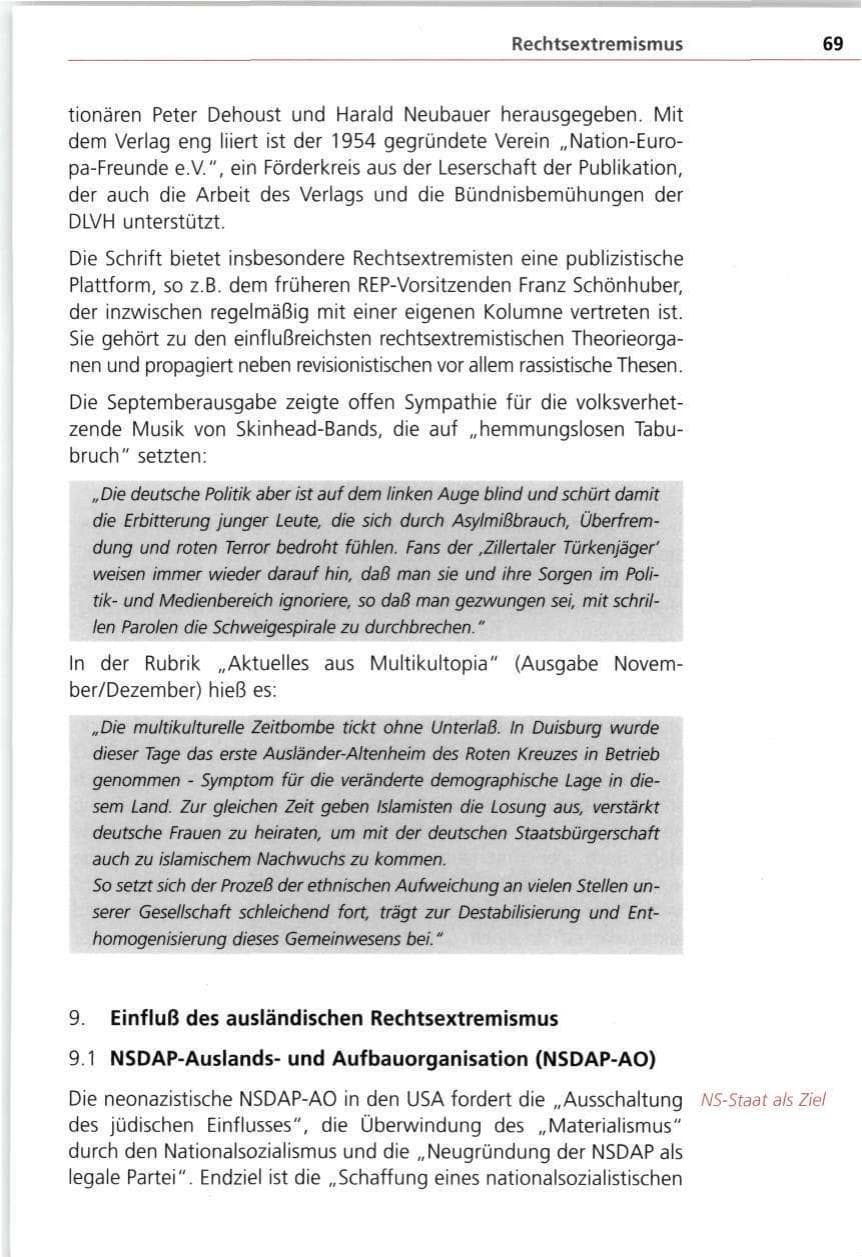 Seite 69 des Verfassungsschutzbericht 1997 Bayern