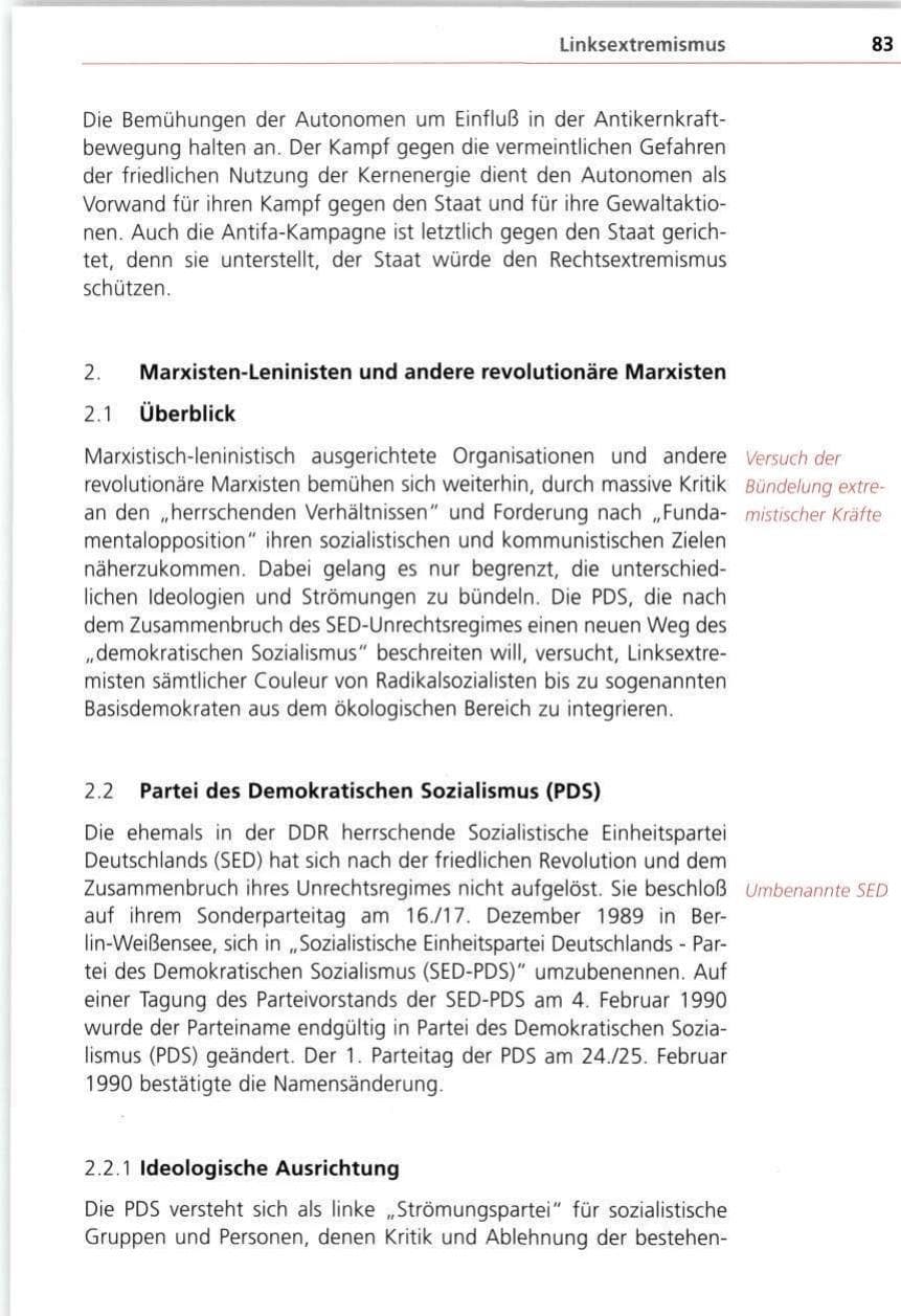 Seite 83 des Verfassungsschutzbericht 1997 Bayern