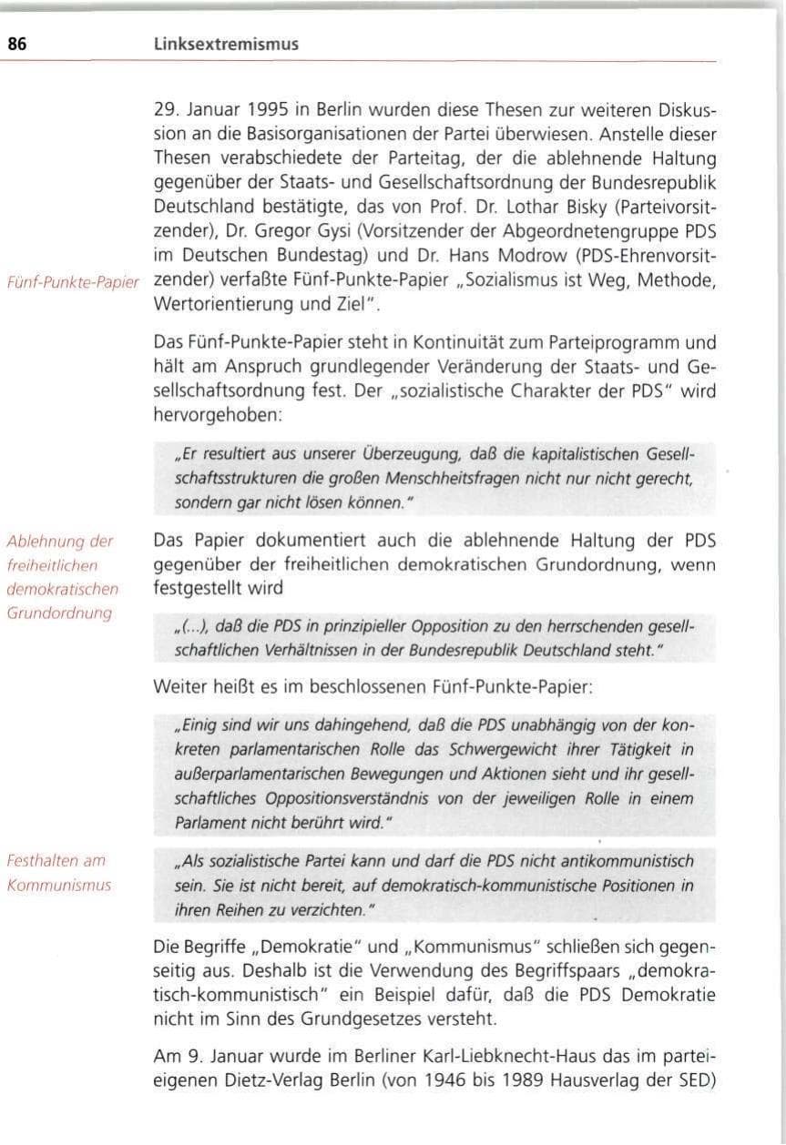 Seite 86 des Verfassungsschutzbericht 1997 Bayern