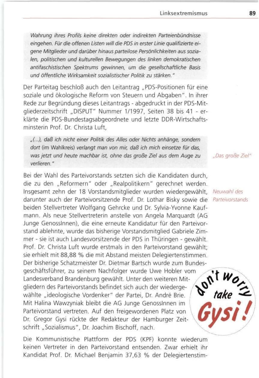 Seite 89 des Verfassungsschutzbericht 1997 Bayern
