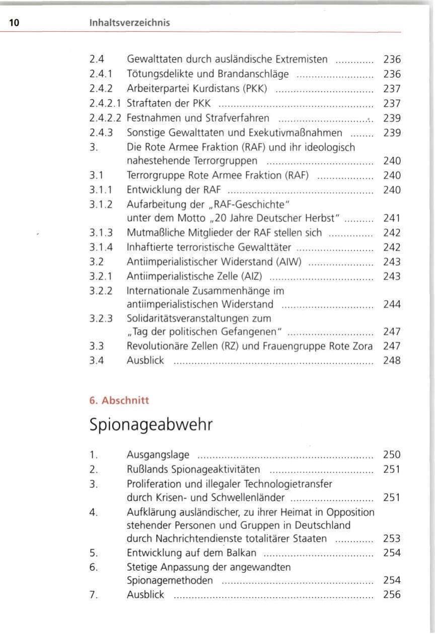 Seite 10 des Verfassungsschutzbericht 1997 Bayern