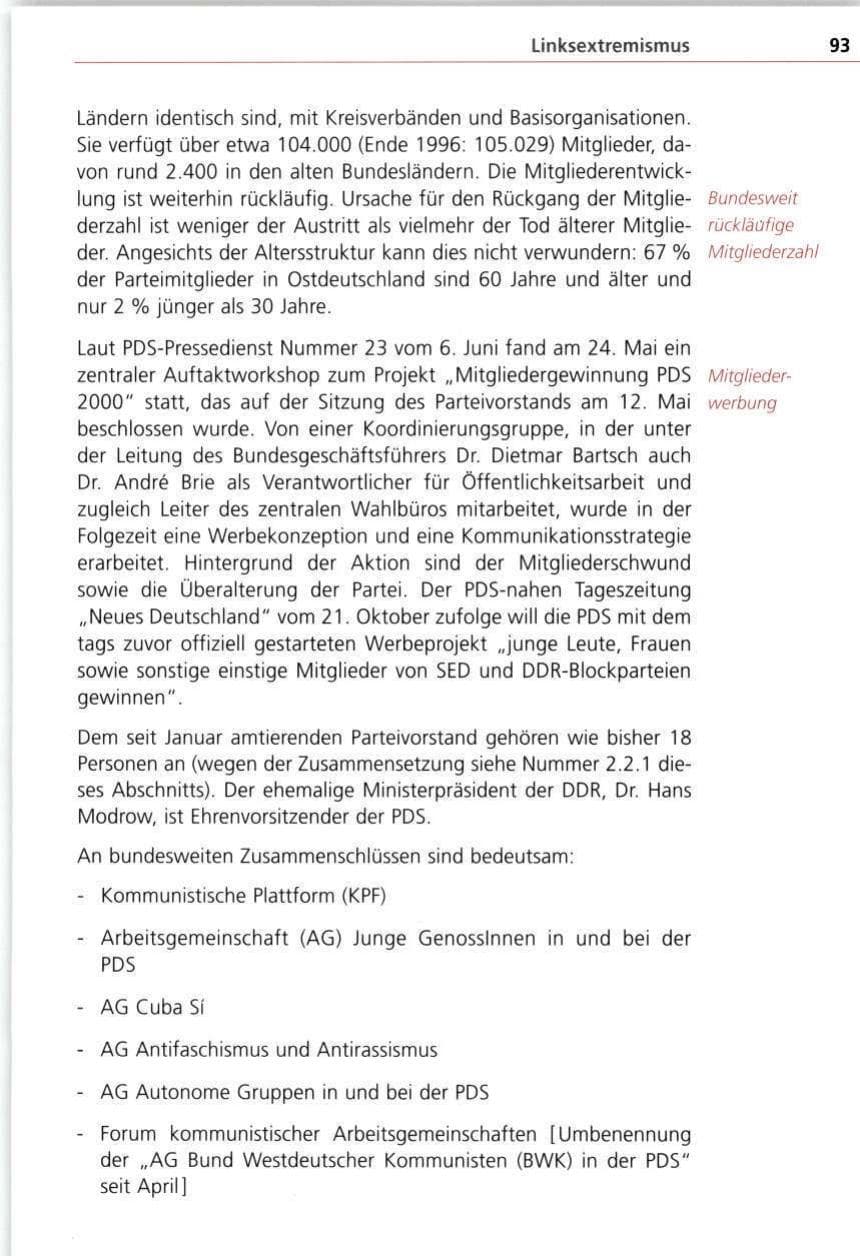 Seite 93 des Verfassungsschutzbericht 1997 Bayern